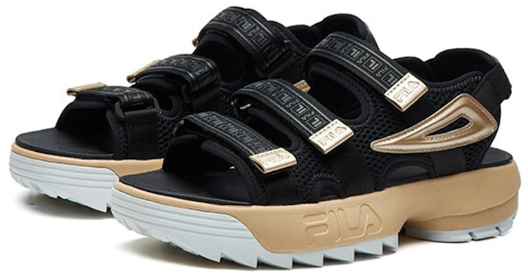 (W) FILA FUSION 破坏者凉鞋 '黑金' T12W125403FBG Lookbook (W) FILA FUSION 破坏者凉鞋 '黑金' T12W125403FBG