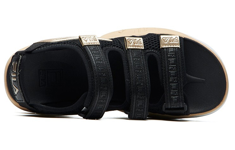Shop (W) FILA FUSION 破坏者凉鞋 '黑金' T12W125403FBG