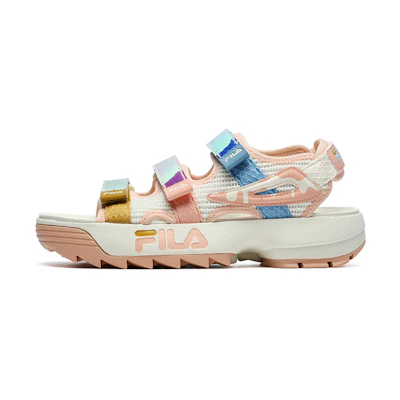 (W) FILA FUSION Disruptor Sandals 'White Pink'