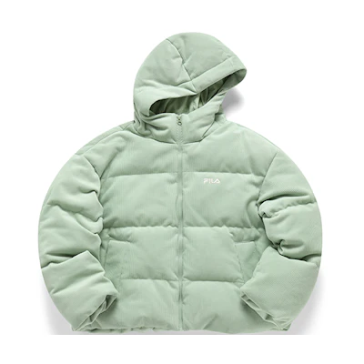 (Women) FILA Fusion Embroidered Logo Down Jacket Herb Green T11W142908F-LG