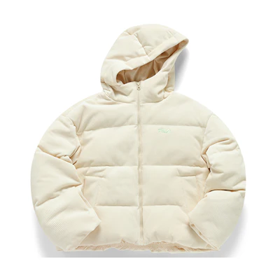 (Women) FILA Fusion Embroidered Logo Winter White Puffer Down Jacket. T11W142908F-IV