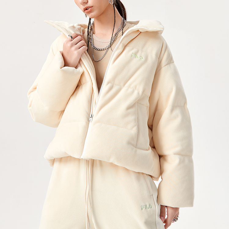 (Women) FILA Fusion Embroidered Logo Winter White Puffer Down Jacket. T11W142908F-IV 圖 4