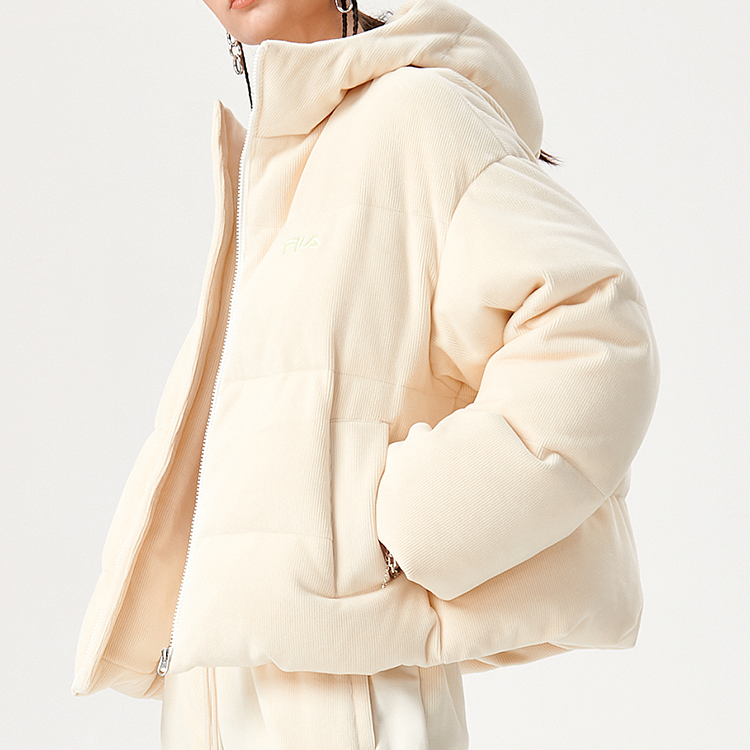 (Women) FILA Fusion Embroidered Logo Winter White Puffer Down Jacket. T11W142908F-IV 圖 6