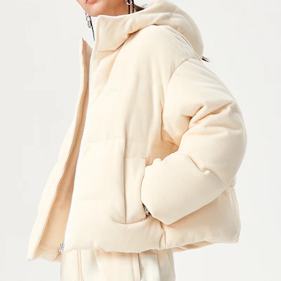 (W) FILA Fusion刺绣标志冬季白色羽绒服夹克. T11W142908F-IV Details for (W) FILA Fusion刺绣标志冬季白色羽绒服夹克. T11W142908F-IV