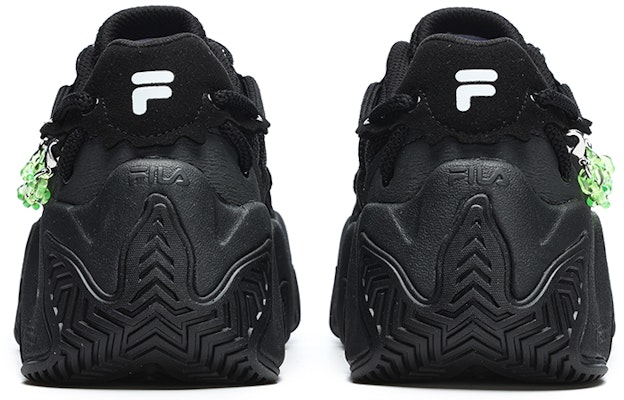 (W) FILA FUSION ファッションチェーンスニーカー (黒/緑) T12W241303FBK Shop (W) FILA FUSION ファッションチェーンスニーカー (黒/緑) T12W241303FBK