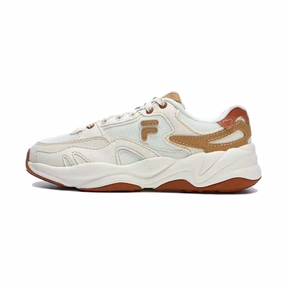 (W) FILA FUSION FLASH Sneakers 'White Brown'