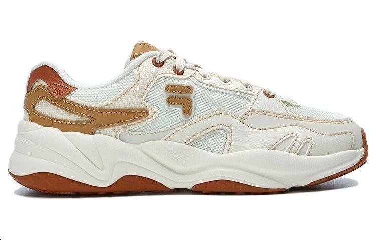 Order (W) FILA FUSION FLASH スニーカー 白/茶 T12W321101FWB