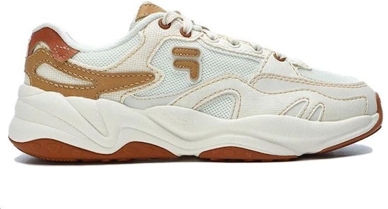 (W) FILA FUSION FLASH スニーカー 白/茶 T12W321101FWB Order (W) FILA FUSION FLASH スニーカー 白/茶 T12W321101FWB