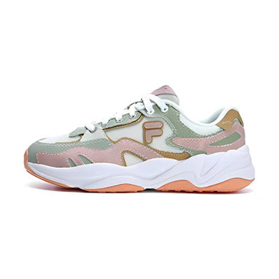 (W) FILA FUSION FLASH Sneakers 'White Green Pink'