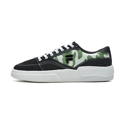 (W) FILA FUSION Flip Low Top 'Black Green'