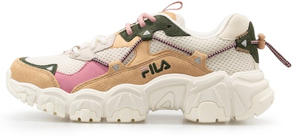 Fila Fusion 斐乐潮牌 Fluid 女款白黃粉猫爪復古跑鞋 Buy Fila Fusion 斐乐潮牌 Fluid 女款白黃粉猫爪復古跑鞋