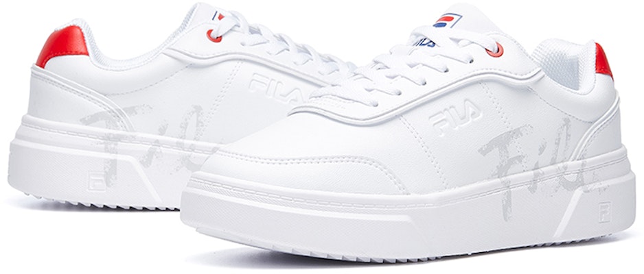 (W) 휠라 퓨전 게임 포인트 로우 '화이트 레드' T12W042302FWR Shop (W) 휠라 퓨전 게임 포인트 로우 '화이트 레드' T12W042302FWR