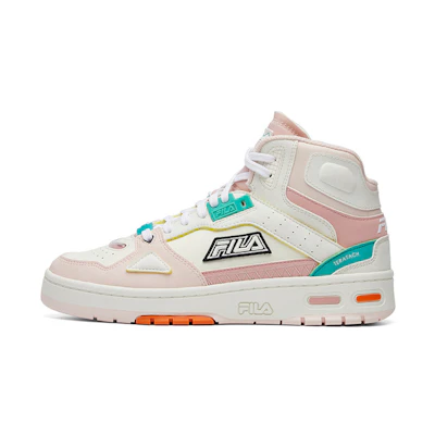 (W) FILA FUSION Heritage Retro Basketball Shoes 'White Pink'