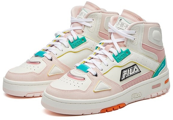 (Women) FILA FUSION Heritage Retro Basketball Shoes 'White Pink' T12W111204FBS Lookbook (Women) FILA FUSION Heritage Retro Basketball Shoes 'White Pink' T12W111204FBS
