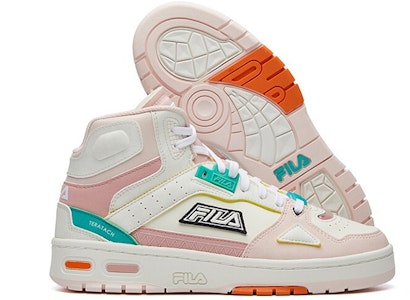 (W) 斐乐FUSION复古篮球鞋‘白粉’配色 T12W111204FBS Details for (W) 斐乐FUSION复古篮球鞋‘白粉’配色 T12W111204FBS