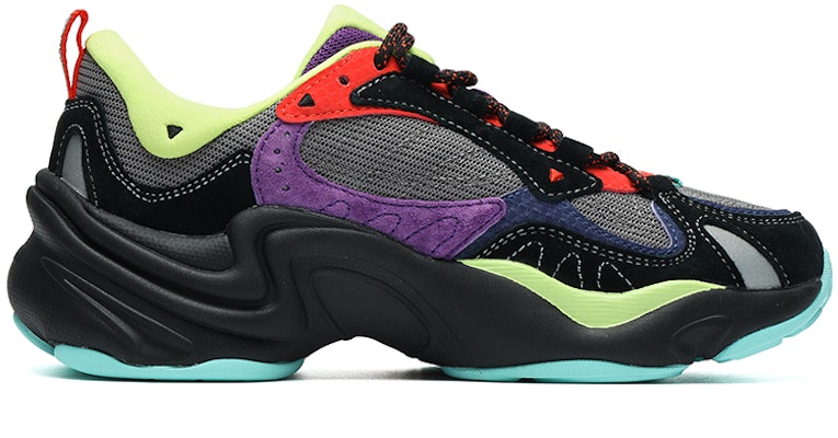(W) FILA Fusionヘリテージ ランニング "黒紫緑パッチワーク" T12W131102FQS Order (W) FILA Fusionヘリテージ ランニング "黒紫緑パッチワーク" T12W131102FQS