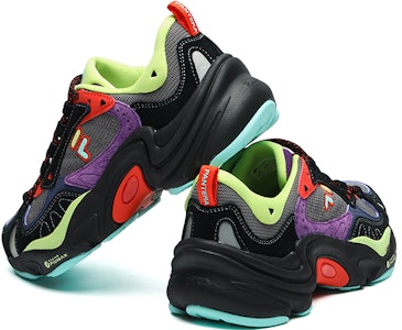 (W) 斐乐Fusion复古跑鞋 '黑紫绿拼接' T12W131102FQS Shop (W) 斐乐Fusion复古跑鞋 '黑紫绿拼接' T12W131102FQS