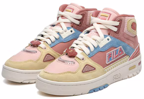 Lookbook FILA FUSION斐樂潮牌 高筒 復古籃球鞋 女款 黃紅色