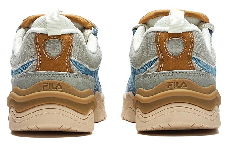 Shop FILA FUSION斐乐潮牌 KICK 防滑耐磨輕便 低幫 板鞋 女款 藍灰