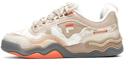 (Women) FILA FUSION Kick Sneakers 'Brown White Orange' T12W312201FTA (Women) FILA FUSION Kick Sneakers 'Brown White Orange' T12W312201FTA