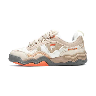 (W) FILA FUSION Kick Sneakers 'Brown White Orange'