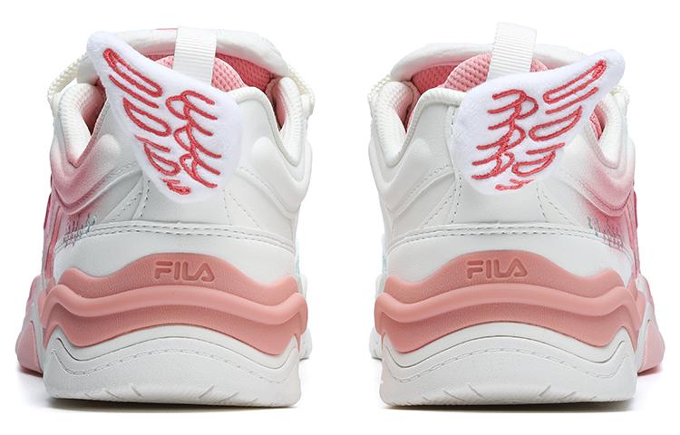 Shop FILA FUSION斐樂潮牌 KICK 防滑耐磨輕便 低筒 球鞋 女款 白粉