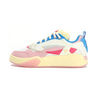 (W) FILA FUSION Lifestyle Basketball Heritage Sneakers 'White Blue Pink'