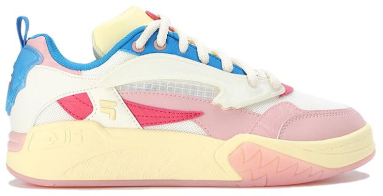 (Women) FILA FUSION Lifestyle Basketball Heritage Sneakers 'White Blue Pink' T12W323205FWS Order (Women) FILA FUSION Lifestyle Basketball Heritage Sneakers 'White Blue Pink' T12W323205FWS