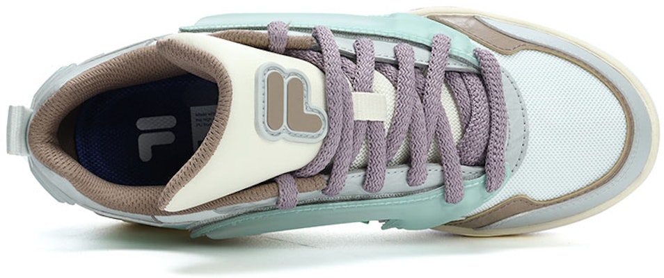 (Women) FILA FUSION Lifestyle Basketball Heritage Sneakers 'Blue White Purple' T12W323205FBG Lookbook (Women) FILA FUSION Lifestyle Basketball Heritage Sneakers 'Blue White Purple' T12W323205FBG