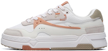 (Women) FILA FUSION Low-Top Skate Sneakers 'White Orange' T12W145107FSS (Women) FILA FUSION Low-Top Skate Sneakers 'White Orange' T12W145107FSS