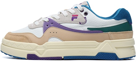 (Women) FILA FUSION Low-Top Skate Sneakers 'White Blue Khaki' T12W145107FGB (Women) FILA FUSION Low-Top Skate Sneakers 'White Blue Khaki' T12W145107FGB