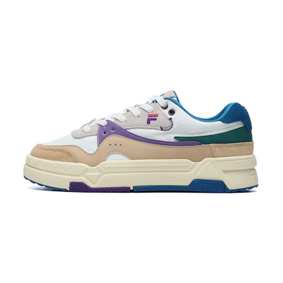 (W) FILA FUSION Low-Top Skate Sneakers 'White Blue Khaki'