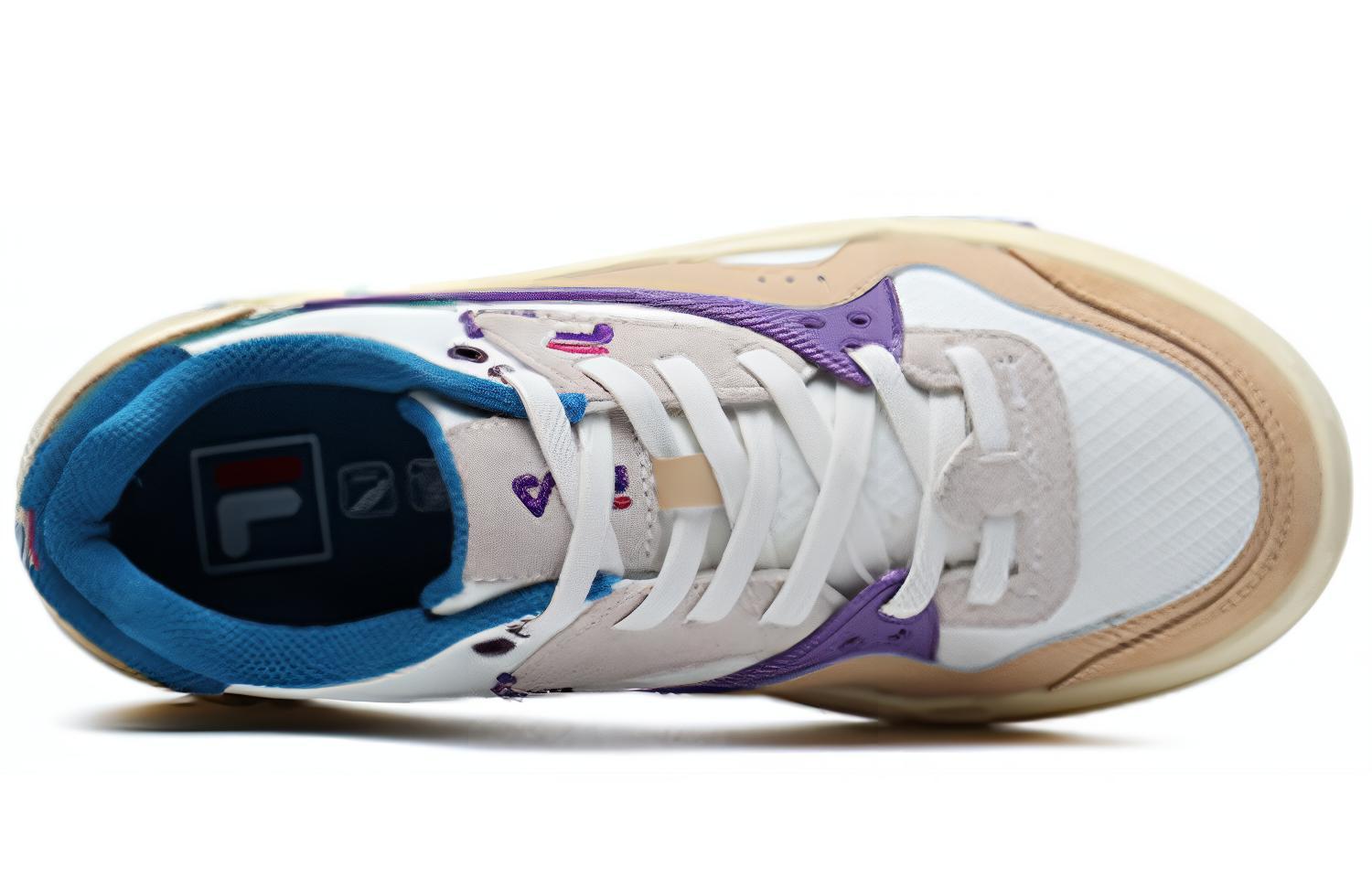 Order FILA FUSION斐樂潮牌 低筒 板鞋 女款 奶白米黃色