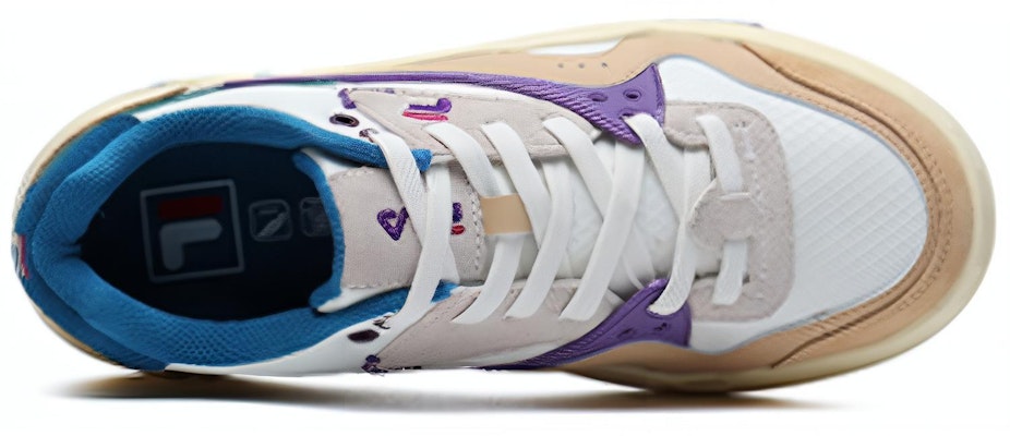 (Women) FILA FUSION Low-Top Skate Sneakers 'White Blue Khaki' T12W145107FGB Order (Women) FILA FUSION Low-Top Skate Sneakers 'White Blue Khaki' T12W145107FGB