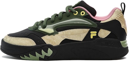 (Women) FILA FUSION Desperado Low Top Skate Shoes 'Black Green Beige' T12W333203FBF (Women) FILA FUSION Desperado Low Top Skate Shoes 'Black Green Beige' T12W333203FBF