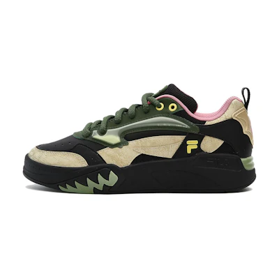 (W) FILA FUSION Desperado Low Top Skate Shoes 'Black Green Beige'