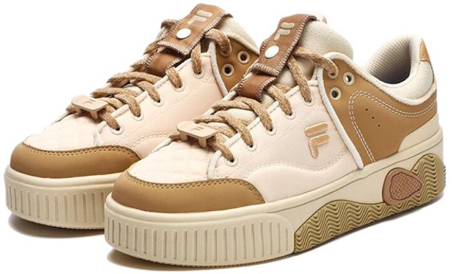 (W) FILA FUSION スタック スケシュー (ベージュブラウン) T12W312203FBT Order (W) FILA FUSION スタック スケシュー (ベージュブラウン) T12W312203FBT