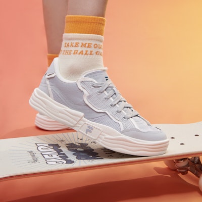 (Women) FILA FUSION Low 'Dawn Grey' T12W332101FGG Cheap (Women) FILA FUSION Low 'Dawn Grey' T12W332101FGG