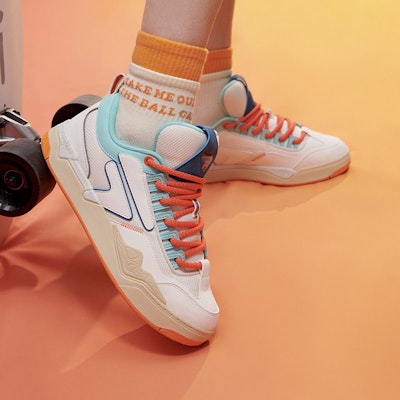 (W) FILA FUSION 小跳板运动鞋 '白橙蓝' T12W332301FGD Details for (W) FILA FUSION 小跳板运动鞋 '白橙蓝' T12W332301FGD