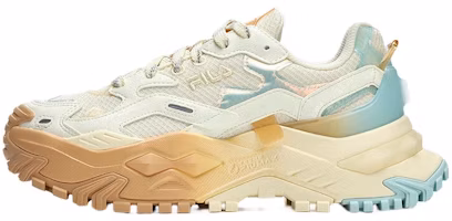 (Women) FILA FUSION Bianco TECNO-PIUMAX Sneakers 'White Brown Blue' T12W321301FLG (Women) FILA FUSION Bianco TECNO-PIUMAX Sneakers 'White Brown Blue' T12W321301FLG