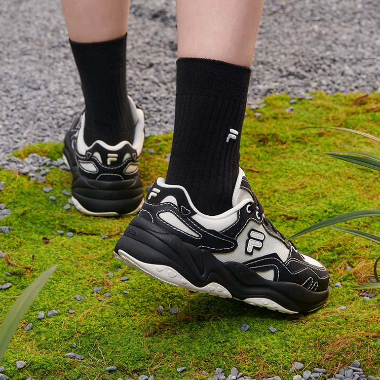 Cheap (W) FILA FUSION FLASH (ブラック/ホワイト) T12W331103FPB