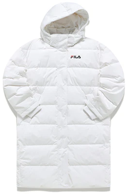 (W) FILA Fusion 中長款連帽羽絨外套 冬季白色. T11W141903F-WT Buy (W) FILA Fusion 中長款連帽羽絨外套 冬季白色. T11W141903F-WT