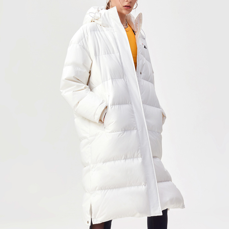 (Women) FILA Fusion Mid-Length Hooded Down Jacket Winter White. T11W141903F-WT 圖 7