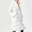 Sizing (W) FILA Fusion 中長款連帽羽絨外套 冬季白色. T11W141903F-WT