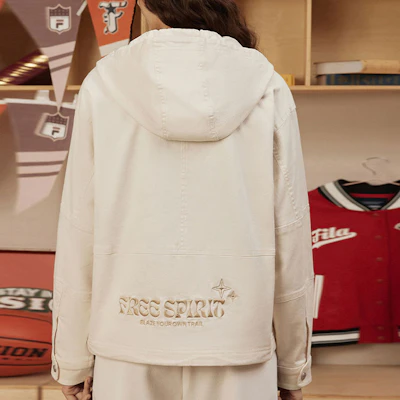 (W) FILA Fusion 戶外連帽運動外套 米色 - 運動休閒街頭風 T11W413703F-BG Shop (W) FILA Fusion 戶外連帽運動外套 米色 - 運動休閒街頭風 T11W413703F-BG