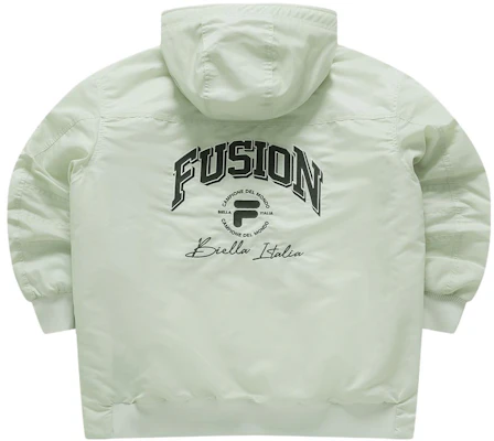 (W) Fila Fusion 字母印花宽松连帽夹克 茶绿色 T11W345701F-LG Buy (W) Fila Fusion 字母印花宽松连帽夹克 茶绿色 T11W345701F-LG