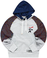 (Women) FILA FUSION Patchwork Striped Hoodie Grey T11W317204F-MG (Women) FILA FUSION Patchwork Striped Hoodie Grey T11W317204F-MG