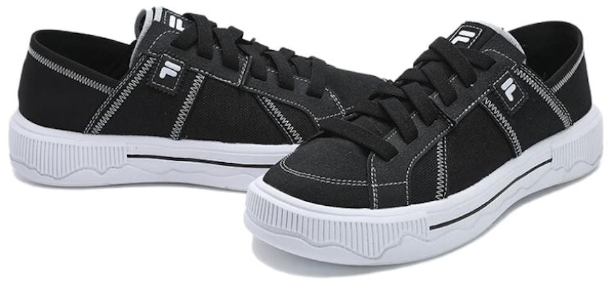 (W) 휠라 퓨전 팝 III SE '블랙 캔버스 로우' T12W422221FBS Shop (W) 휠라 퓨전 팝 III SE '블랙 캔버스 로우' T12W422221FBS