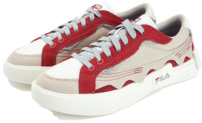 (W) 휠라 퓨전 팝 스케이트 슈즈 (레드 베이지 화이트) T12W332103FSG Order (W) 휠라 퓨전 팝 스케이트 슈즈 (레드 베이지 화이트) T12W332103FSG