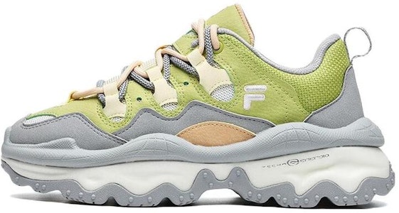 FILA FUSION斐樂潮牌 QD96 復古 低幫 老爹鞋 女款 棕梠雨霧灰 Buy FILA FUSION斐樂潮牌 QD96 復古 低幫 老爹鞋 女款 棕梠雨霧灰